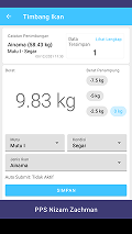 Screenshot of Fish Weight Scaling Application